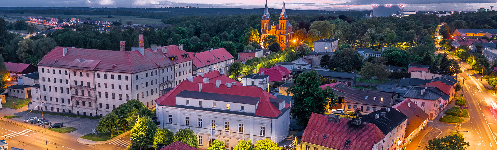 Panorama Gminy Opatówek Nocą