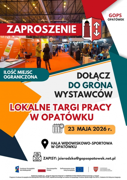 obrazek wwseugznie zapraszamy - LOKALNE TARGI PRACY W OPATÓWKU  wiecej