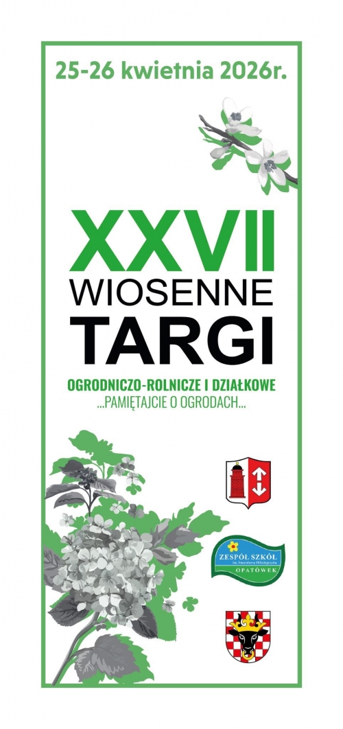 Zdjęcie do aktualności: XXVII Wiosenne Targi Ogrodniczo-Rolnicze i Działkowe w Opatówku  wiecej